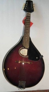 lot 846 image: Kona mandolin - model-km002 type a teardrop shape, red burst finish