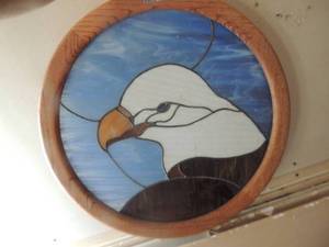 lot 462 image: Stain glass Eagle 20 diameter