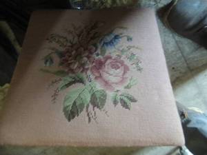 lot 1470 image: embroidered chair needs repairsback reattached