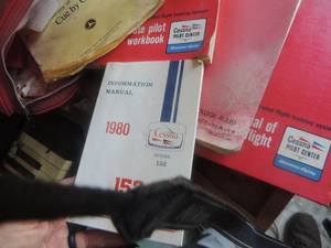 lot 1468 image: Red bag with BOOKS ON FLYING