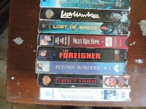lot 913 image: vhs movies qty 8 second hand lion, ladyhawke plus