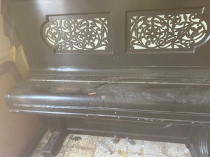 lot 918 image: Steinway & Sons upright piano Londonnew York Hamburg ebony plate etched 1881 - sn 47322