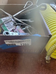 lot 1388 image: box of tools incl. wrenches, screw drivers plus