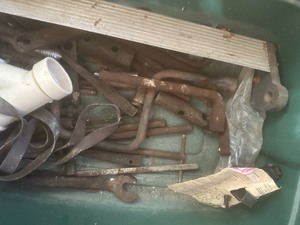 lot 1398 image: tools, wrenches, screw drivers plus