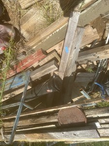 lot 1830 image: lot of wood   2X4, 4X4, 4 X6  PLUS (WOOD ONLY)