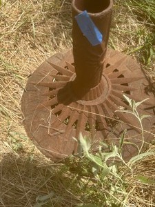 lot 1845 image: sundial umbrella holder