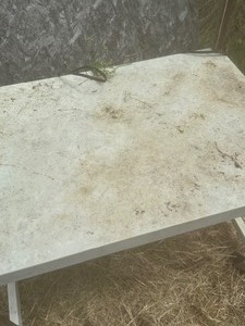 lot 1789 image: metal tables on wheels 3 x 2 x 26