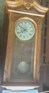 lot 1570 image: wall clock strausleoorg case 30 tall