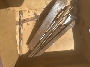 lot 1589 image: punches- drill bits - planner blade