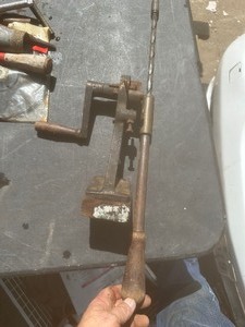 lot 1590 image: vintage hand grinder vintage hand drill