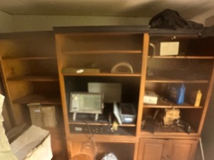 lot 1645 image: 3 wooden shelves without contents