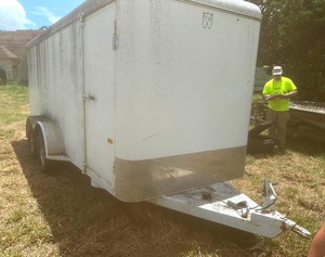 lot 19 image: CARGO TRAILER WW TRAILERS  16 x 6 - HAS SIDE DOOR - the back has DOUBLE Doors