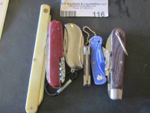 lot 116 image: various pocket knives qty 6