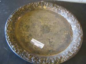 lot 165 image: 16 diameter silver plate platter