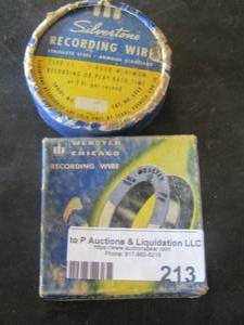 lot 213 image: silver tone recording wire
