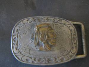 lot 234 image: Indian head belt buckle