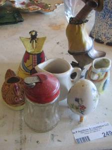 lot 249 image: Misc. lot OF POTTERY  & SUGAR DISPENSER