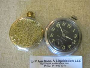 lot 273 image: WESTCLOX SCOTTY  POCKET WATCH & AN EMPTY POCKET WATCH FOB