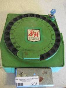 lot 281 image: S & H green stamps machine