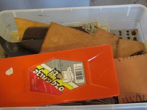 lot 288 image: leather materials and supplies