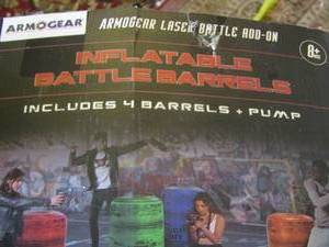 lot 293 image: inflatable battle barrels