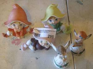 lot 295 image: homco ceramic dcor, qty 2 angel dcor