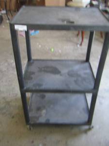 lot 309 image: 3 tier black plastic shelf