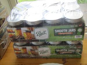 lot 317 image: new ball mason jars 8 oz.HALF PINT jars   QTY 2 BXS