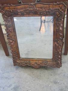 lot 324 image: floral design wall mirror