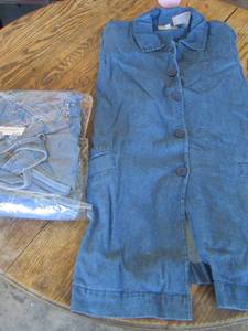 lot 337 image: long sleeve jean button up shirt womens size l