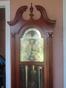 lot 346 image: Grandfather clock needs minor repairs