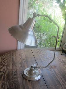 lot 348 image: silver table lamp