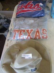 lot 570 image: fishing hat, qty 2 mens t shirts