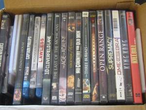 lot 593 image: box of dvd movies