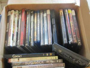 lot 594 image: box of dvd movies
