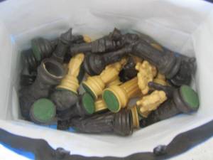 lot 615 image: plastic chess pieces