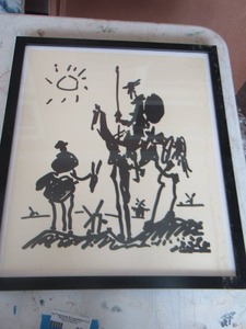 lot 624 image: DON QUIXOTE  BY PABLO PICASSO framed   PRINT