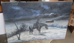 lot 627 image: ART - Painted canvas by aladkins 75