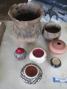 lot 643 image: various candles, candle holder and more