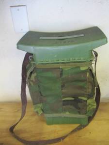 lot 694 image: camo hunting bucket seat with storage