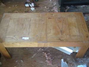 lot 934 image: 154018 light brown wood coffee table