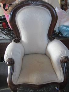 lot 954 image: Victorian style chair with double arms - child size