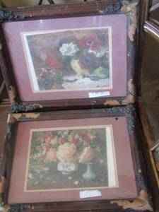lot 979 image: 1316 framed flower art qty 2