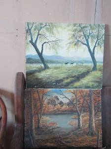 lot 981 image: Forest art Qty 2