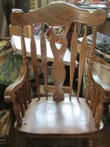 lot 996 image: wood double arm CAPTAINS Chair