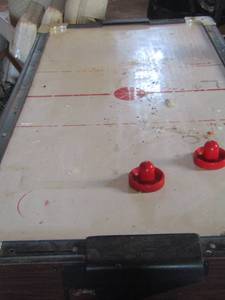 lot 998 image: Brunswick air hockey table ( UP STAIRS PLEASE BRING HELP)