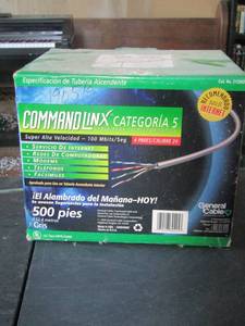 lot 1017 image: command cat 5 roll box of wire new