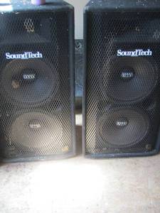 lot 1053 image: sound tech speaker set 2 speakers per qty 2