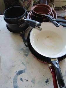 lot 1058 image: pot and pan lot all used some in great condition