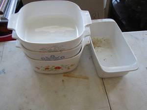 lot 1060 image: CORNING  WARE DISHES  3 DIFFERENT PATTERNS